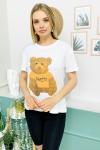 144764 B Yaka Baskili Tshirt